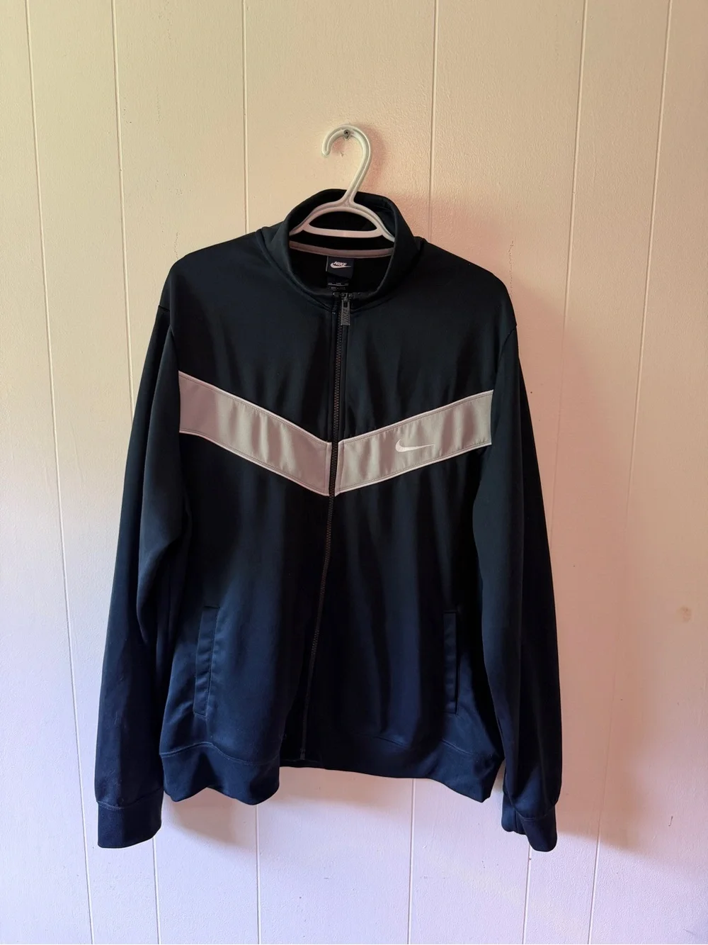 Nike Black Performance Jacket with Silver Chevron